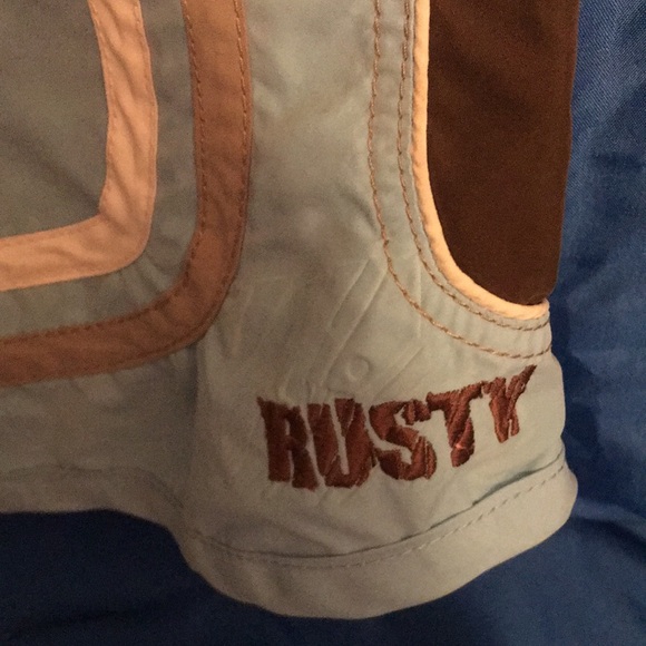 Rusty Blue and Brown Board Shorts - Picture 2 of 8